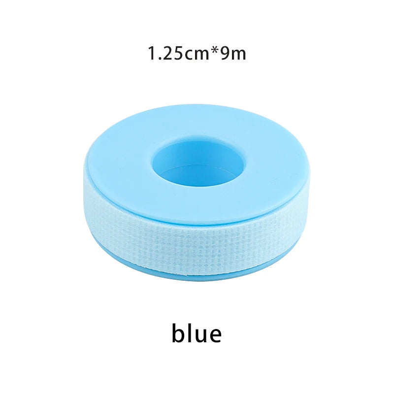 1 unidade de fita adesiva de silicone microporosa não tecida para pestanas, respirável, sensível e resistente, para aplicação debaixo dos olhos, ideal para extensão de pestanas e maquilhagem.
