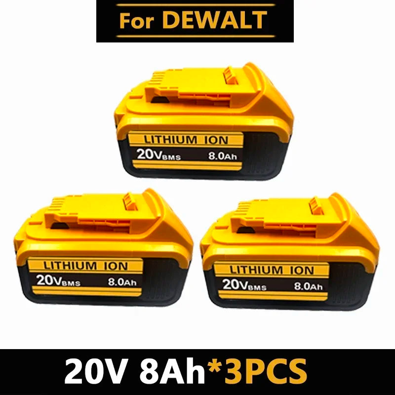 Baterias de iões de lítio DeWalt 18V 20V 20V 12Ah DCB203 Substituição da bateria de iões de lítio DCB206 DCB205 DCB204 DCB200 Ferramentas elétricas