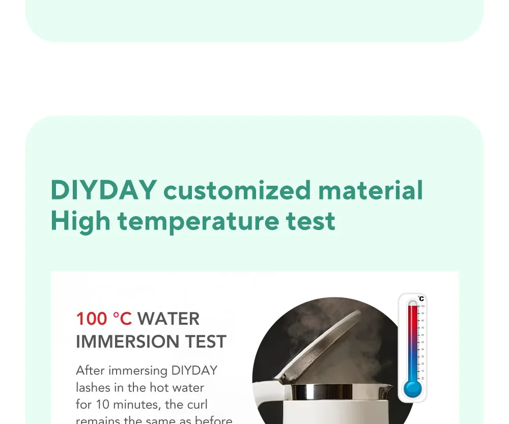 Extensão de pestanas DIYDAY estilo U 3D 4D 5D 6D, feitas à mão com fibra BASF PBT.