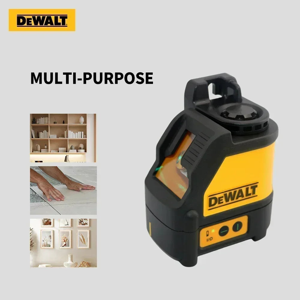 Nível laser DEWALT DW088CG com estojo, autonivelante, 30 m, linha cruzada verde, nível laser horizontal e vertical de 2 linhas.