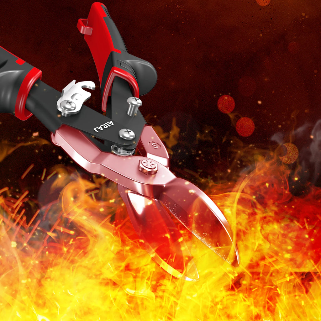 Tesoura de Aviação AIRAJ para Corte de Chapa, Cortador Multidirecional, Ferramenta Manual Industrial Profissional