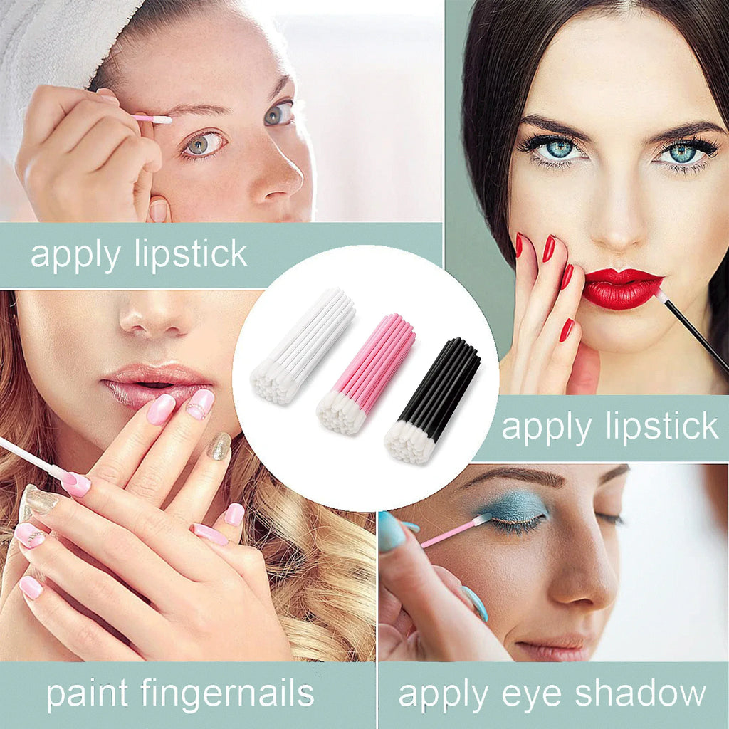 500/1000 unidades de pincéis para lábios, pestanas, micropincéis para extensão de pestanas, rímel e sombra, acessórios de maquilhagem - Grossista