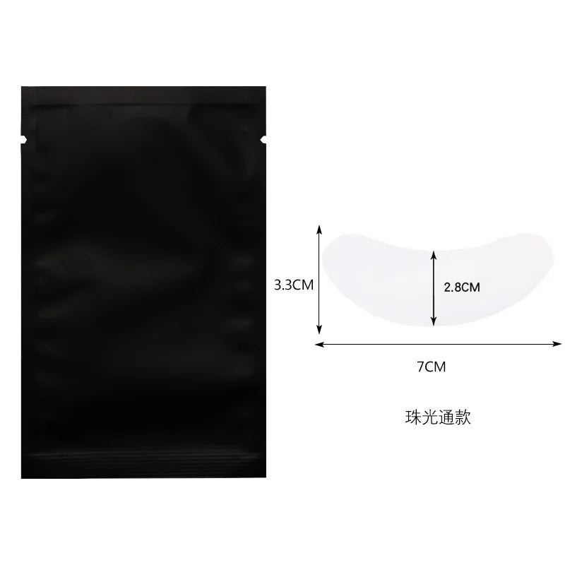 Embalagem de 50/100 pares de adesivos de gel para pestanas postiças, ideais para extensão de pestanas.