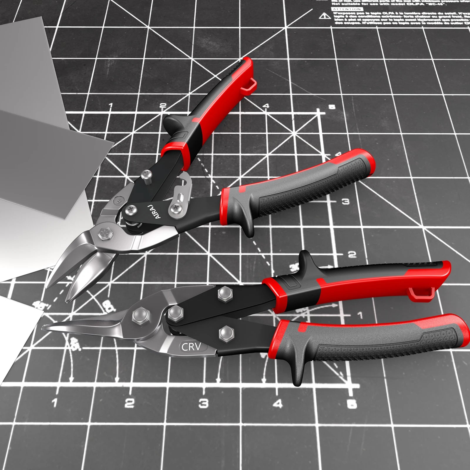 Tesoura de Aviação AIRAJ para Corte de Chapa, Cortador Multidirecional, Ferramenta Manual Industrial Profissional