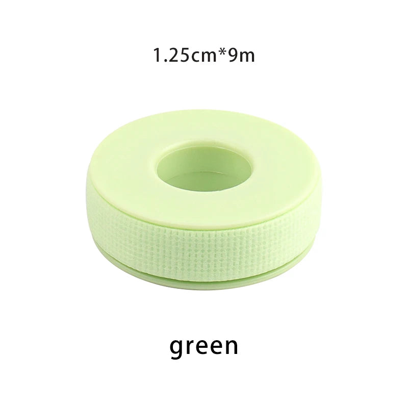 1 unidade de fita adesiva de silicone microporosa não tecida para pestanas, respirável, sensível e resistente, para aplicação debaixo dos olhos, ideal para extensão de pestanas e maquilhagem.