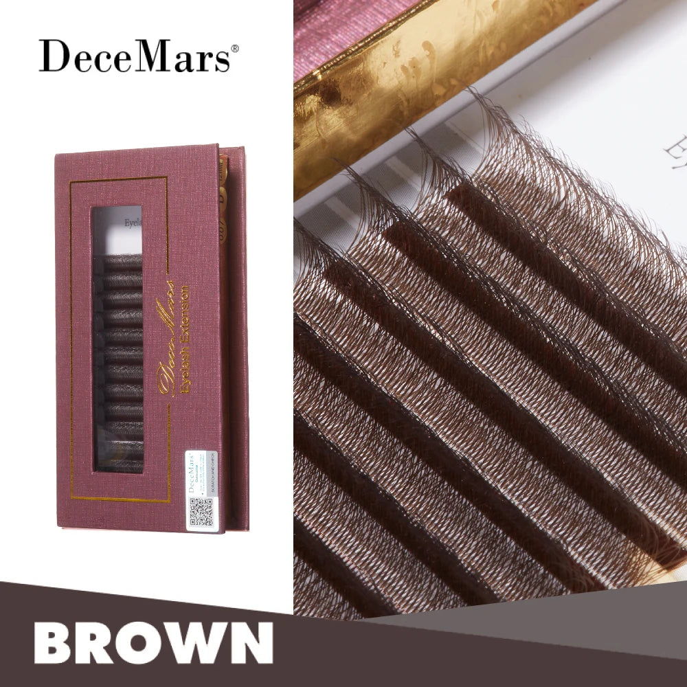 Extensão de pestanas DeceMars 5D em formato W (12 linhas/bandeja)