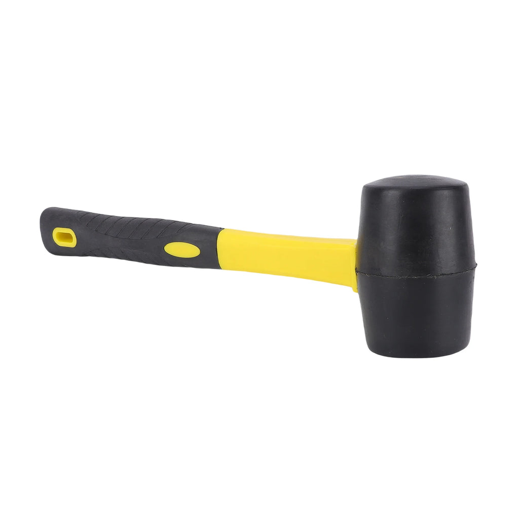 Martelo de borracha durável para campismo, pavimentos, estacas de tenda, trabalhos em madeira, golpes suaves sem danificar, ergonómico.