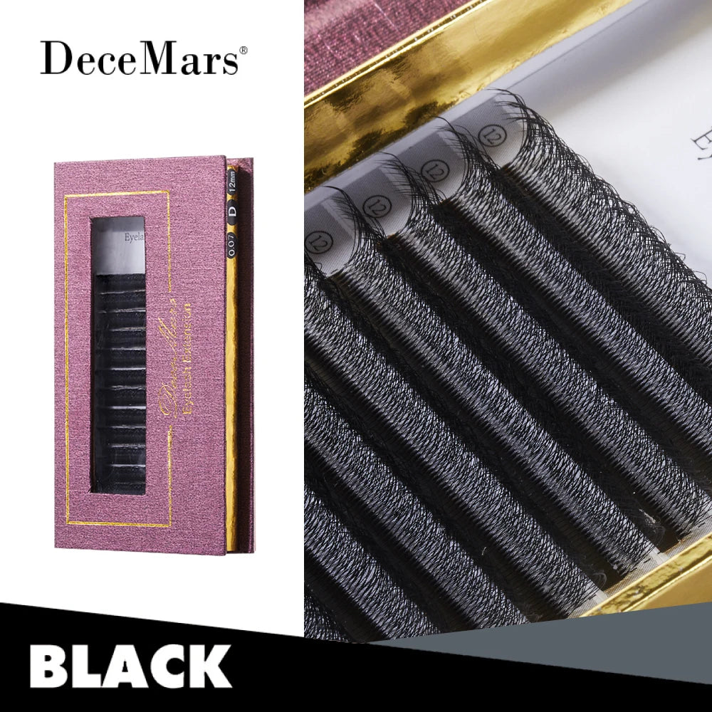 Extensão de pestanas DeceMars 5D em formato W (12 linhas/bandeja)