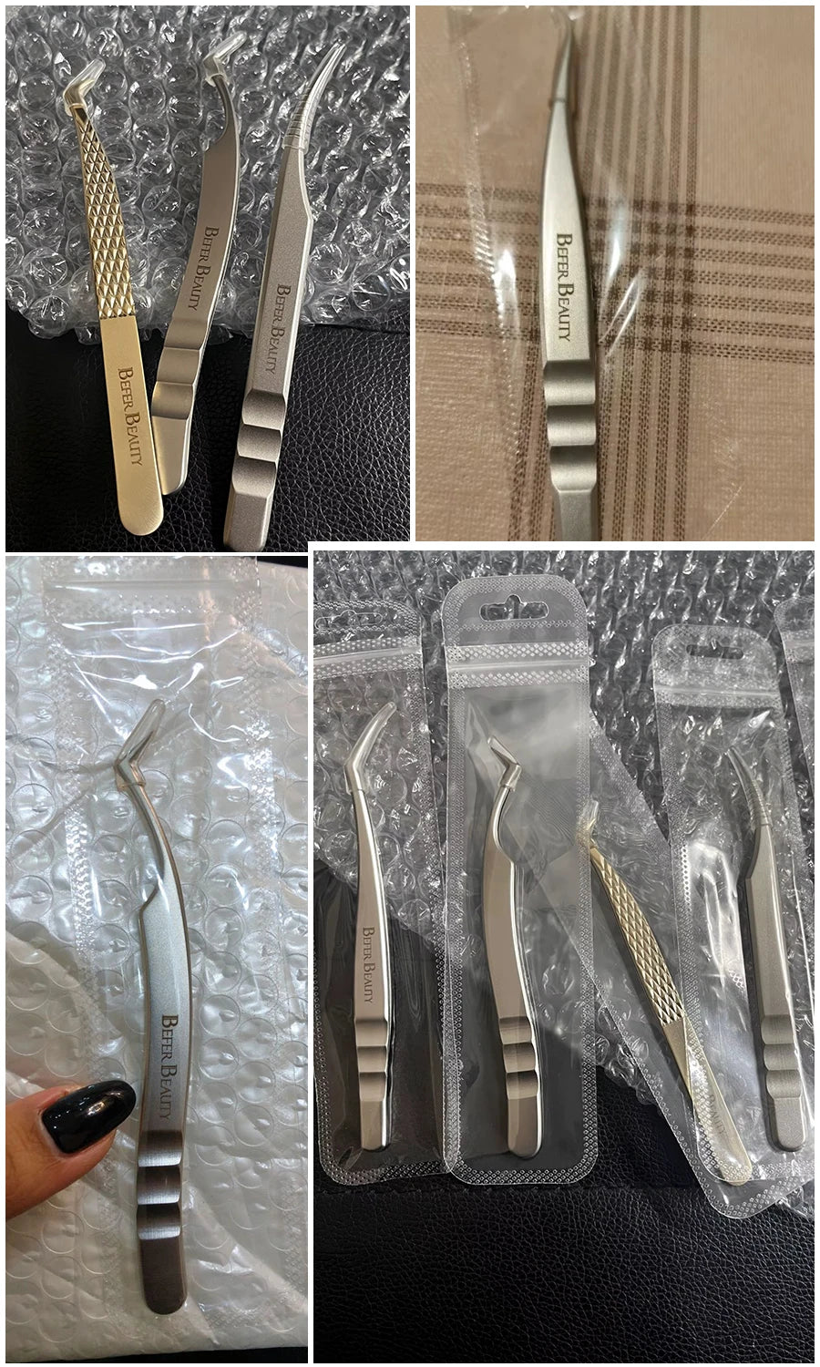 Pinça antiestática para extensão de pestanas profissional de alta precisão para volume em aço inoxidável antiderrapante ideal para extenção