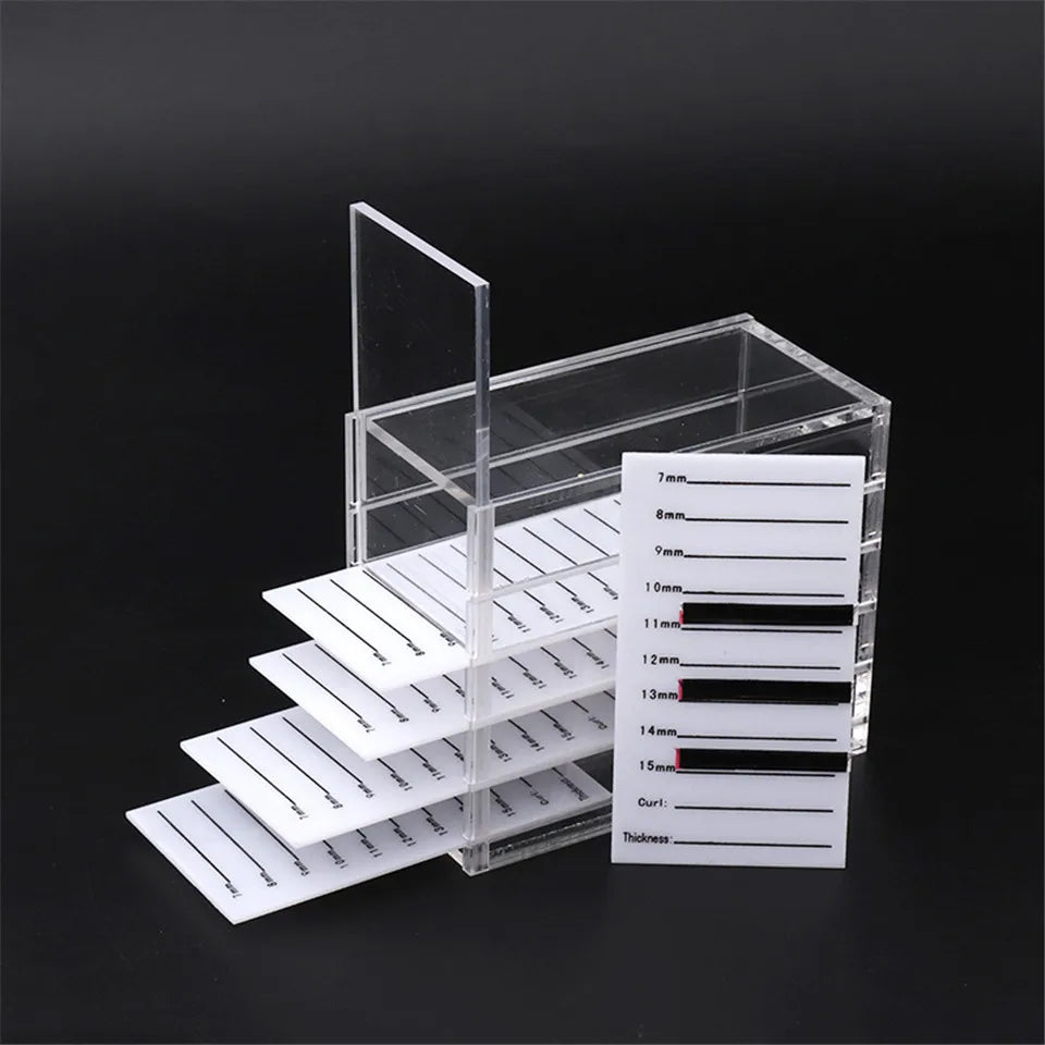 Caixa para pestanas postiças com 5 camadas, em acrílico, suporte para pestanas individuais, expositor para cola de extensão de pestanas e ferramenta de maquilhagem.