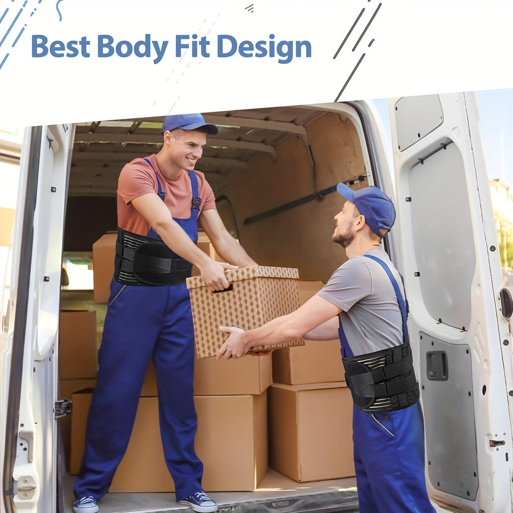 Cinta lombar com design antiderrapante, apoio lombar para mulher e homem, cinta lombar respirável com almofada de apoio lombar.