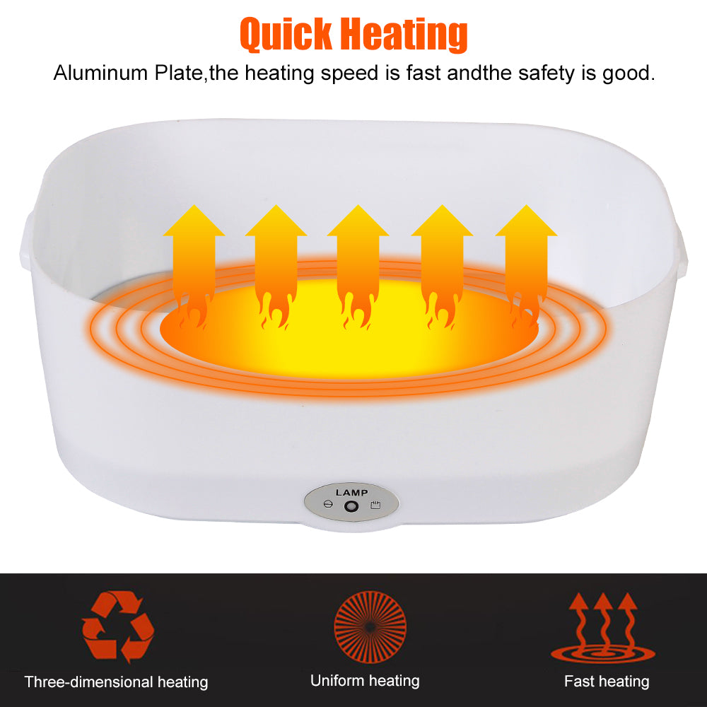 Lancheira elétrica aquecida de aquecimento rápido, 12V 220V, com ficha europeia, ideal para o trabalho.
